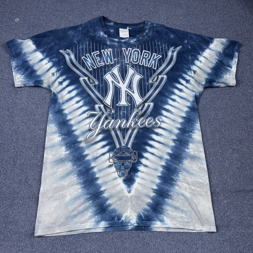 Liquid blue Tag NY New York Yankees T-Shirt Medium 2014 Tie-Dye MLB Baseball